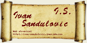 Ivan Sandulović vizit kartica